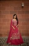 firebrick-lehenga